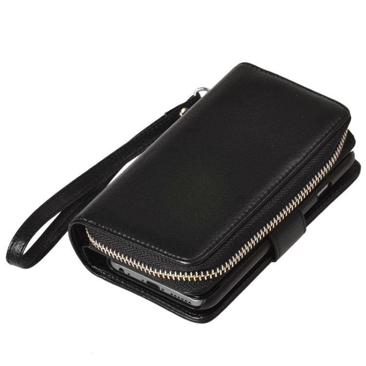 2 in 1 Separable Zipper Wallet Leather Case with Lanyard for iPhone 6