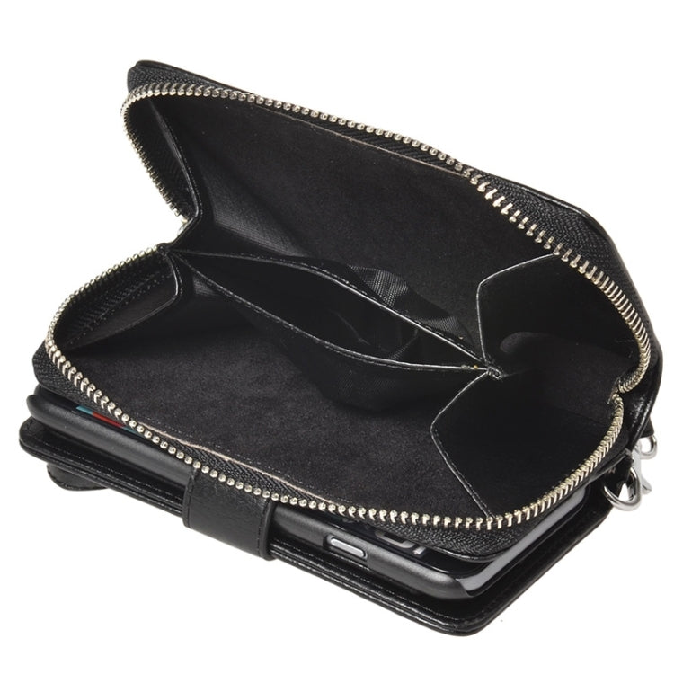 2 in 1 Separable Zipper Wallet Leather Case with Lanyard for iPhone 6