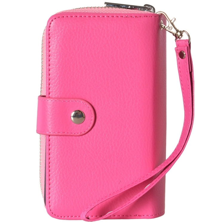 2 in 1 Separable Zipper Wallet Leather Case with Lanyard for iPhone 6