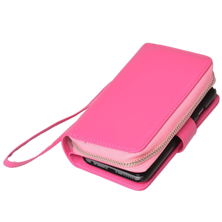 2 in 1 Separable Zipper Wallet Leather Case with Lanyard for iPhone 6
