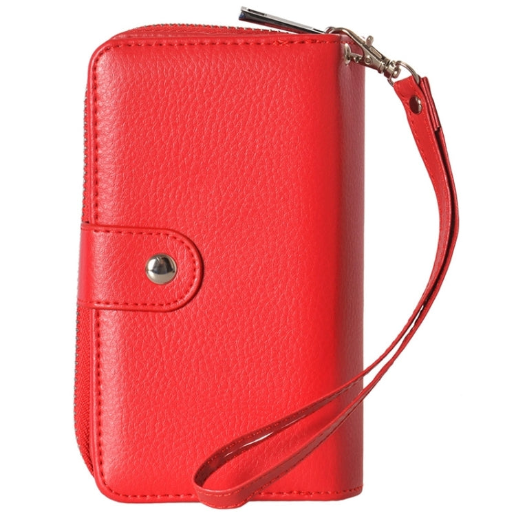 2 in 1 Separable Zipper Wallet Leather Case with Lanyard for iPhone 6