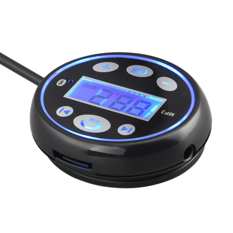 WEISHAN WBT-1105 Bluetooth FM Transmitter Hands-free Car Kit Music Control Radio Adapter, Car Charger, For iPhone, Galaxy, Sony, Lenovo, HTC, Huawei, and other Smartphones(Black)