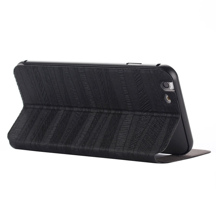 2 in 1 Metal Bumper Frame Horizontal Flip Leather Case with Caller ID Display and Holder for iPhone 6 & 6S