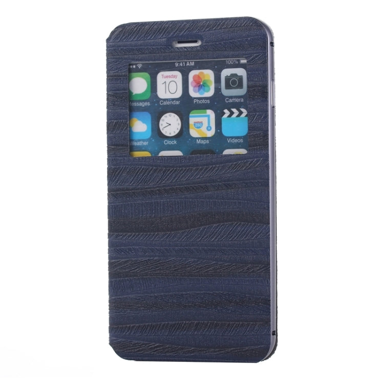 2 in 1 Metal Bumper Frame Horizontal Flip Leather Case with Caller ID Display and Holder for iPhone 6 & 6S