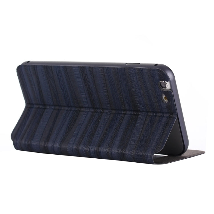 2 in 1 Metal Bumper Frame Horizontal Flip Leather Case with Caller ID Display and Holder for iPhone 6 & 6S