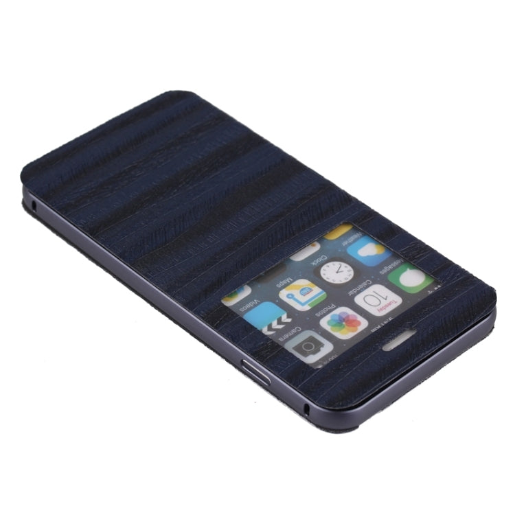 2 in 1 Metal Bumper Frame Horizontal Flip Leather Case with Caller ID Display and Holder for iPhone 6 & 6S