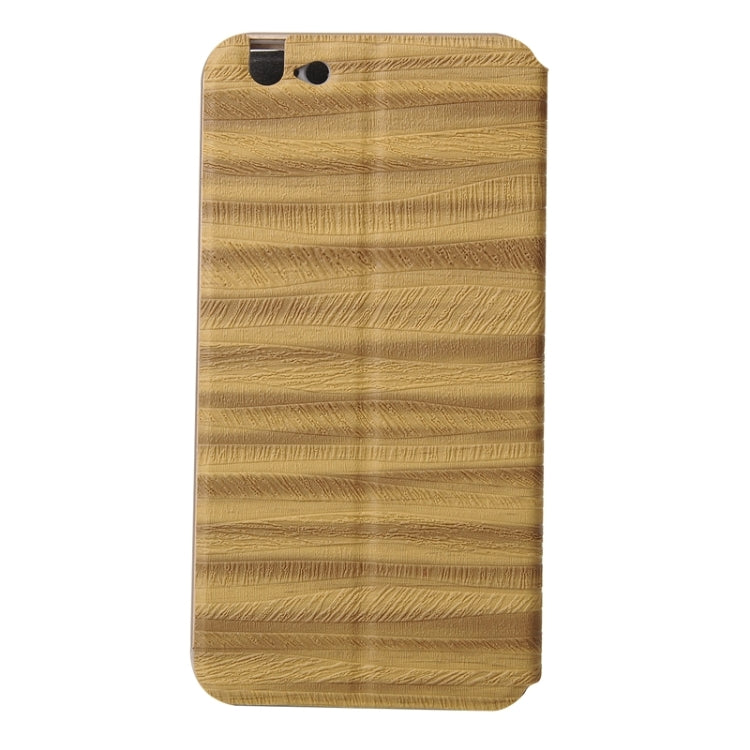 2 in 1 Metal Bumper Frame Horizontal Flip Leather Case with Caller ID Display and Holder for iPhone 6 & 6S