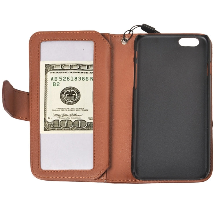 Wallet Style Six Card Slots PU Leather Case with Lanyard for iPhone 6