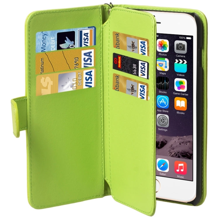 Wallet Style Six Card Slots PU Leather Case with Lanyard for iPhone 6