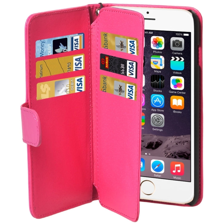 Wallet Style Six Card Slots PU Leather Case with Lanyard for iPhone 6