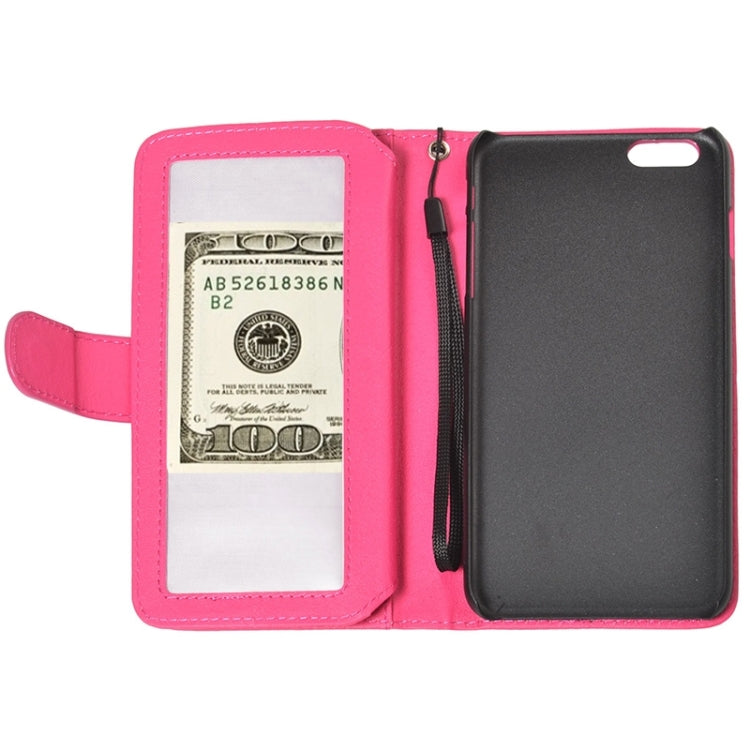 Wallet Style Six Card Slots PU Leather Case with Lanyard for iPhone 6