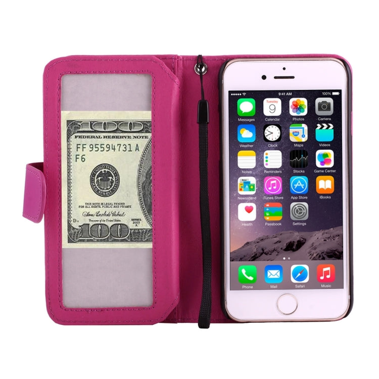 Wallet Style Six Card Slots PU Leather Case with Lanyard for iPhone 6