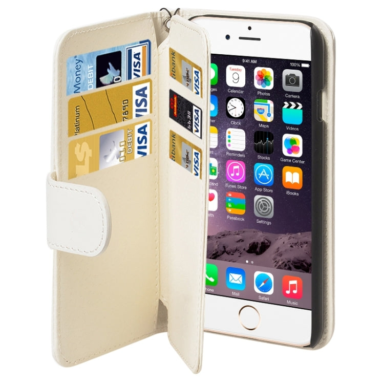 Wallet Style Six Card Slots PU Leather Case with Lanyard for iPhone 6