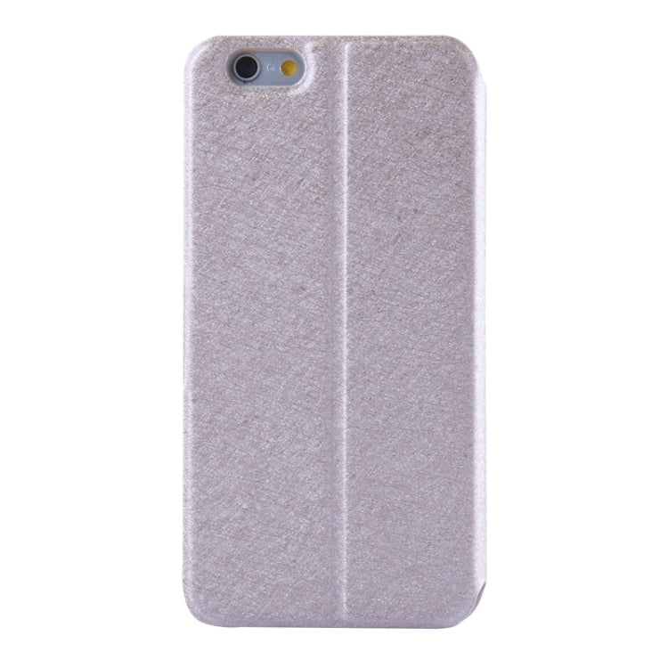 Natural Silk Texture & Stereoscopic Diamond Encrusted Rose Horizontal Flip Leather Case with Holder & Card Slot for iPhone 6
