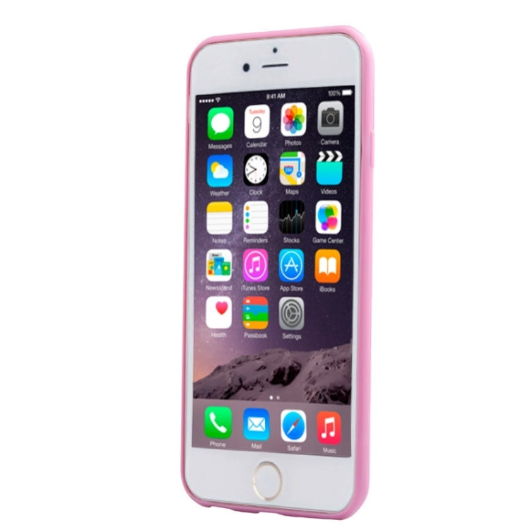 Ultra-thin Transparent Stereoscopic Diamond Encrusted Plum TPU Protective Case for iPhone 6