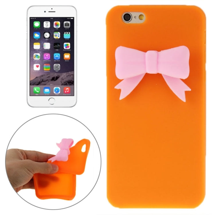 Stereoscopic Bowknot Silicone Protective Case for iPhone 6