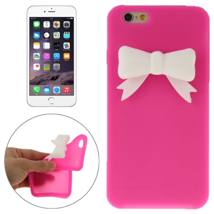 Stereoscopic Bowknot Silicone Protective Case for iPhone 6