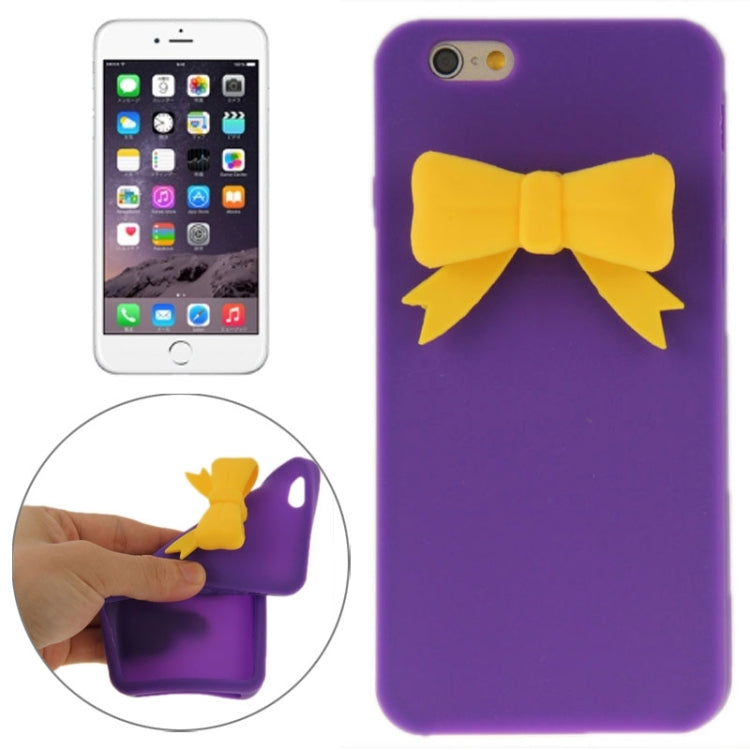 Stereoscopic Bowknot Silicone Protective Case for iPhone 6