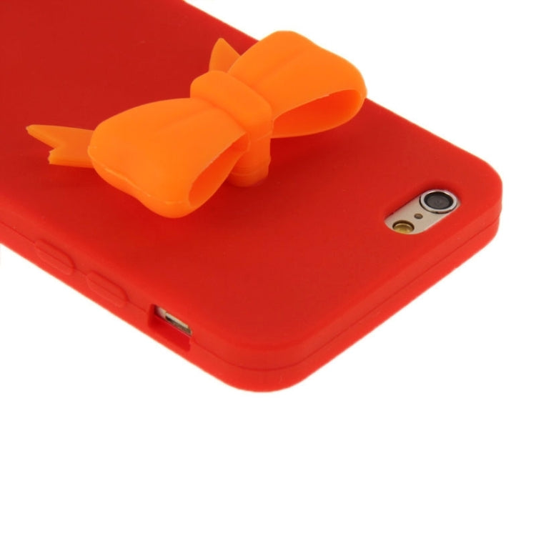 Stereoscopic Bowknot Silicone Protective Case for iPhone 6