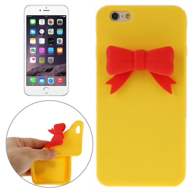 Stereoscopic Bowknot Silicone Protective Case for iPhone 6
