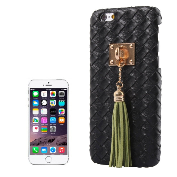 Grid Texture & Stereoscopic Pendant Plastic Case for iPhone 6 & 6S