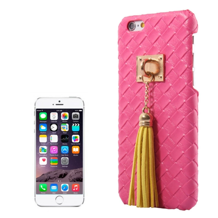 Grid Texture & Stereoscopic Pendant Plastic Case for iPhone 6 & 6S