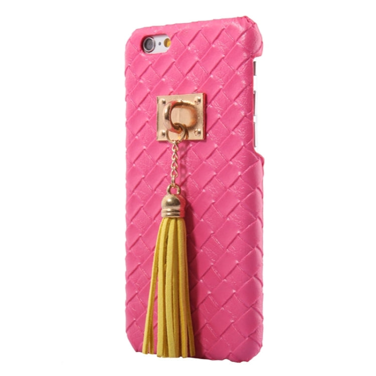 Grid Texture & Stereoscopic Pendant Plastic Case for iPhone 6 & 6S