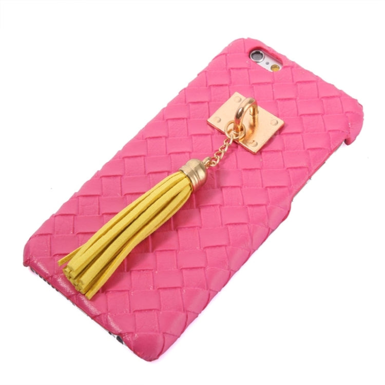 Grid Texture & Stereoscopic Pendant Plastic Case for iPhone 6 & 6S