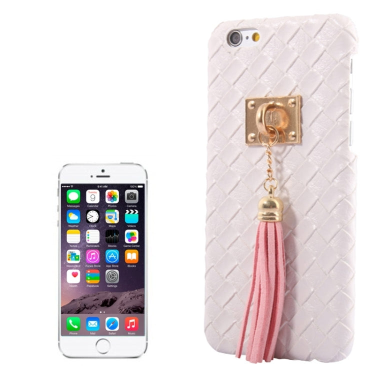 Grid Texture & Stereoscopic Pendant Plastic Case for iPhone 6 & 6S