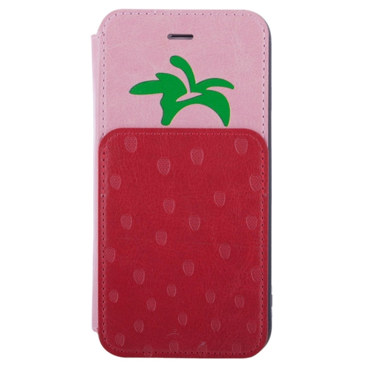 Strawberries Pattern Horizontal Flip Leather Case with Card Slots & Holder for iPhone 6 & 6S