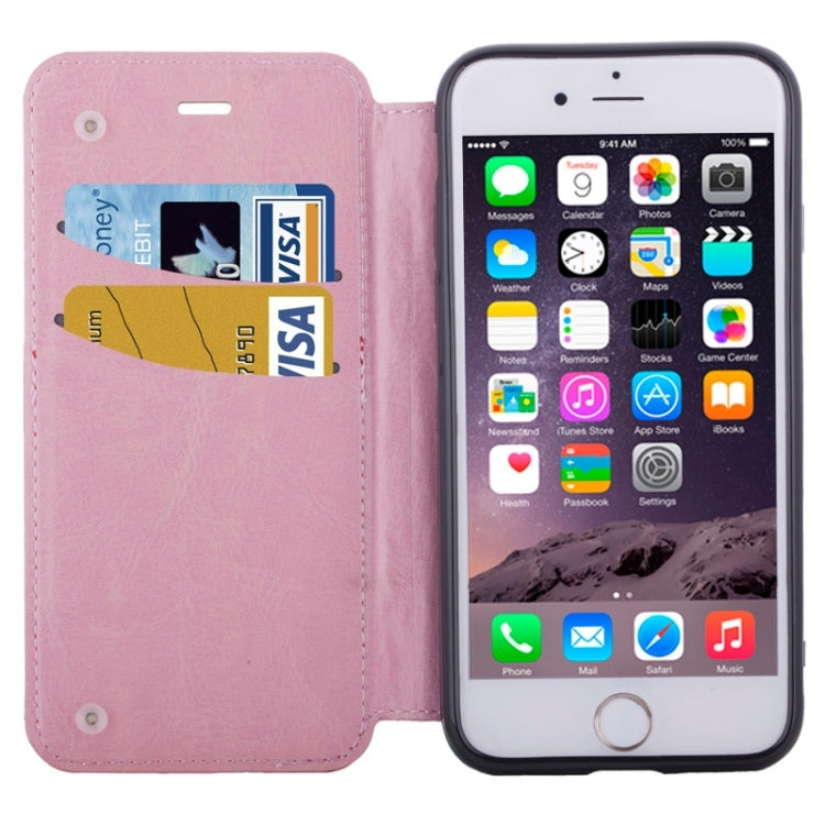 Strawberries Pattern Horizontal Flip Leather Case with Card Slots & Holder for iPhone 6 & 6S