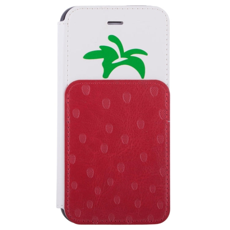 Strawberries Pattern Horizontal Flip Leather Case with Card Slots & Holder for iPhone 6 & 6S