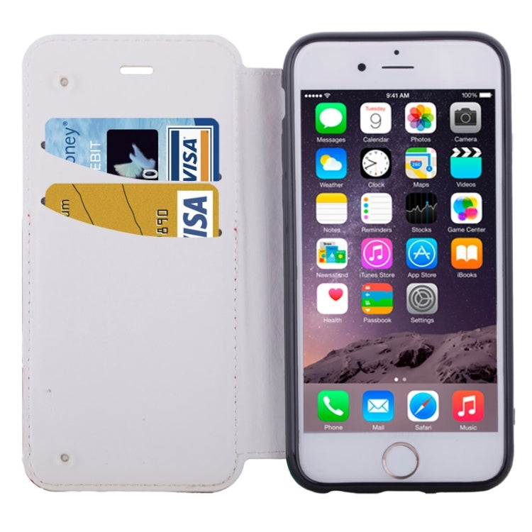 Strawberries Pattern Horizontal Flip Leather Case with Card Slots & Holder for iPhone 6 & 6S