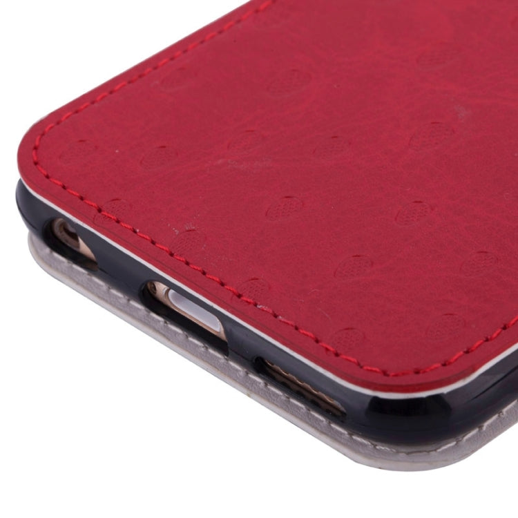Strawberries Pattern Horizontal Flip Leather Case with Card Slots & Holder for iPhone 6 & 6S