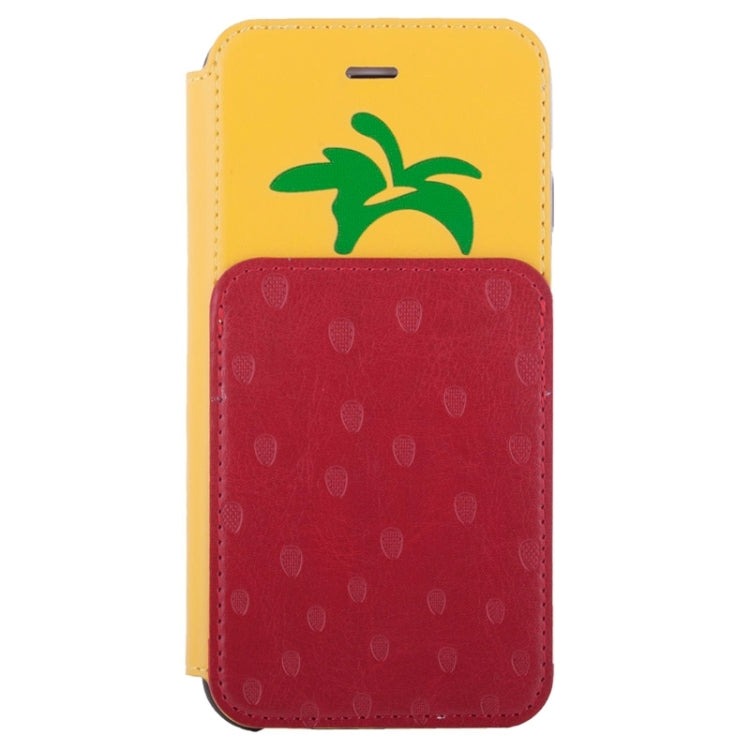 Strawberries Pattern Horizontal Flip Leather Case with Card Slots & Holder for iPhone 6 & 6S