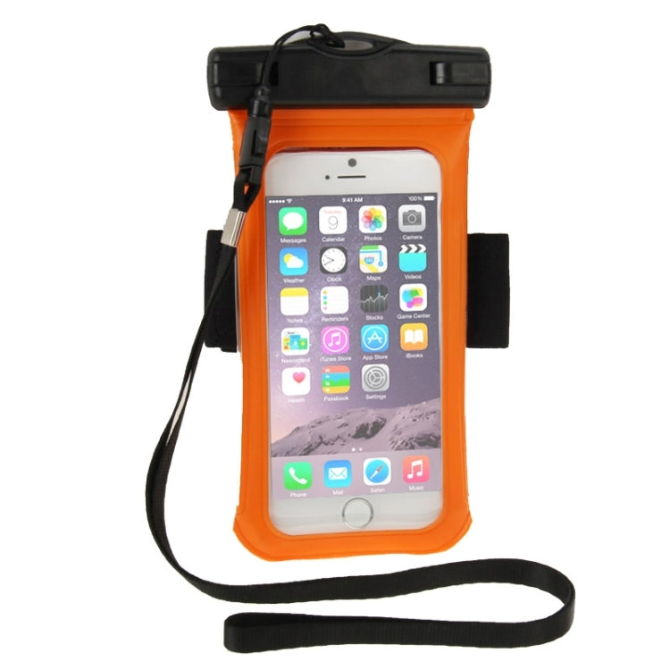 Universal IPX8 Certified to 10m Waterproof Carrying Case with Touch Responsive Front & Arm Band for iPhone 6 & 6S(Orange)