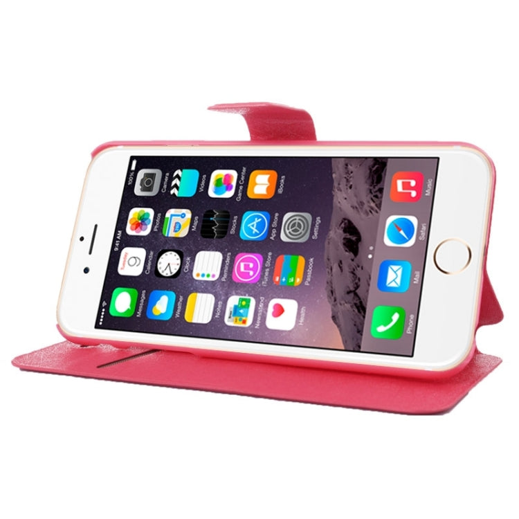 Silk Texture Horizontal Flip Leather Case with Card Slots & Holder for iPhone 6 & 6S