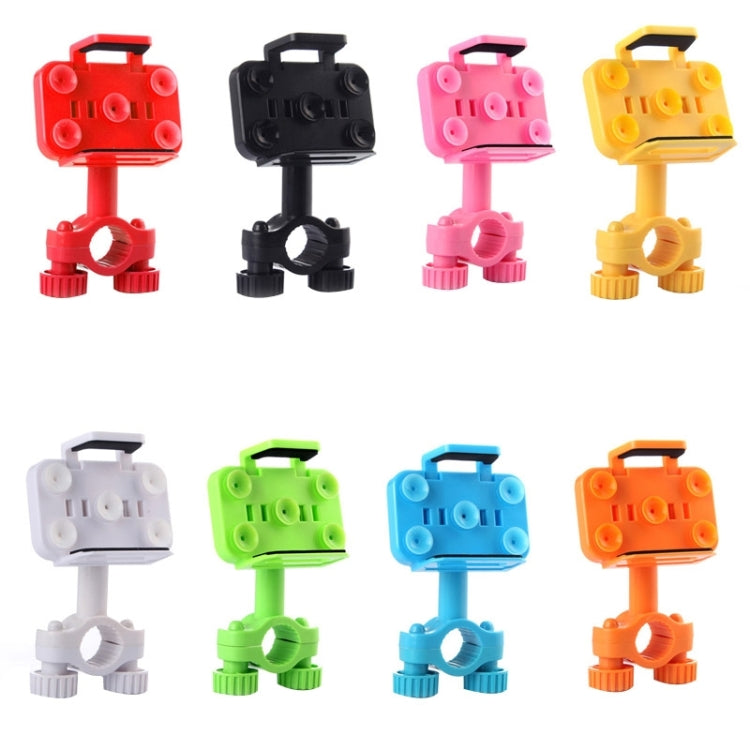 360 Degree Rotation Bicycle Phone Holder with Sucker & Clip for iPhone 6, iPhone 5 & 5C & 5S, Galaxy S6 / S5 / A7 / A5, HTC, Nokia, Sony, Clip Size: 54mm-77mm, Random Color Delivery
