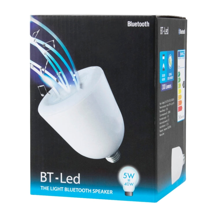 Smart Bluetooth Speaker Light, with E27 LED Lamp and Remote Control(Blue)