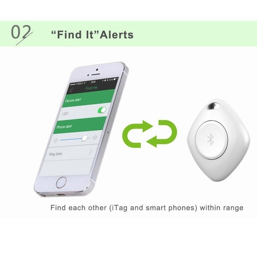 IT-02 Bluetooth 4.0 Camera Remote Shutter Anti-Lost Alarm Tracer for iOS Android System Smartphone(White)