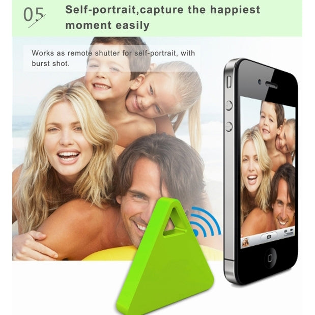 IT-07 Bluetooth 4.0 Camera Remote Shutter Anti-Lost Alarm Tracer for iOS Android System Smartphone(Green)