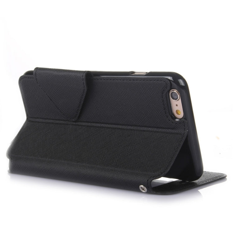 Roar Cross Texture Flip Leather Case with Holder & Card Slot & Caller ID Window for iPhone 6