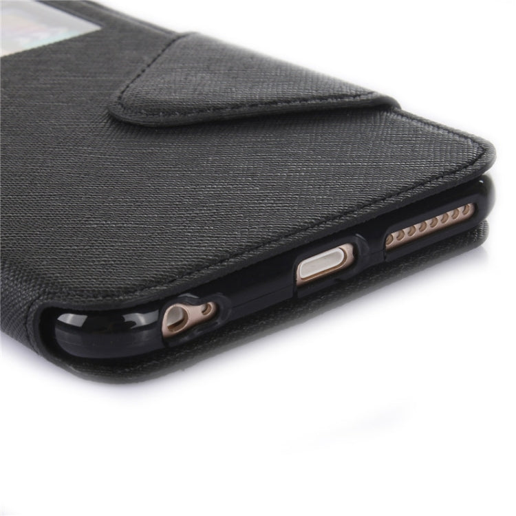 Roar Cross Texture Flip Leather Case with Holder & Card Slot & Caller ID Window for iPhone 6