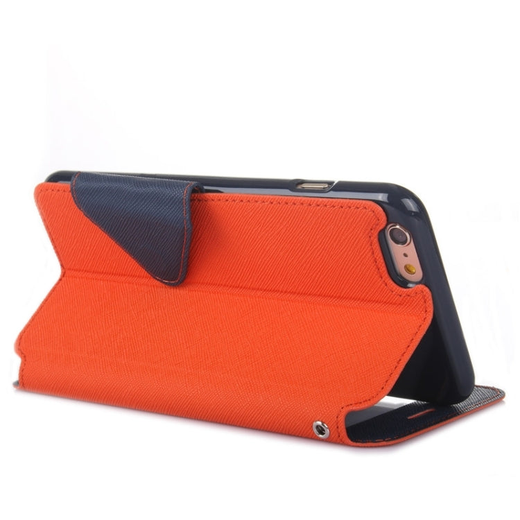 Roar Cross Texture Flip Leather Case with Holder & Card Slot & Caller ID Window for iPhone 6