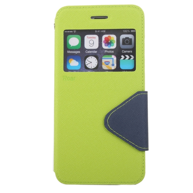 Roar Cross Texture Flip Leather Case with Holder & Card Slot & Caller ID Window for iPhone 6