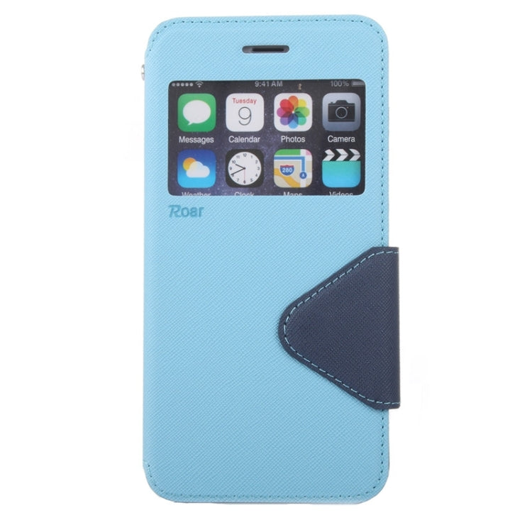 Roar Cross Texture Flip Leather Case with Holder & Card Slot & Caller ID Window for iPhone 6
