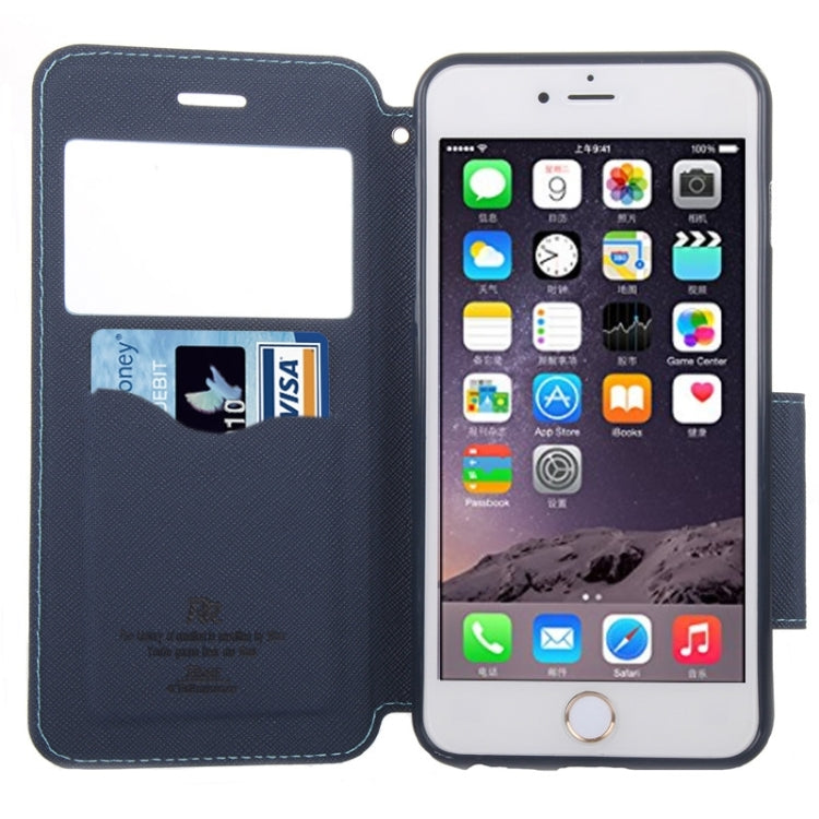 Roar Cross Texture Flip Leather Case with Holder & Card Slot & Caller ID Window for iPhone 6