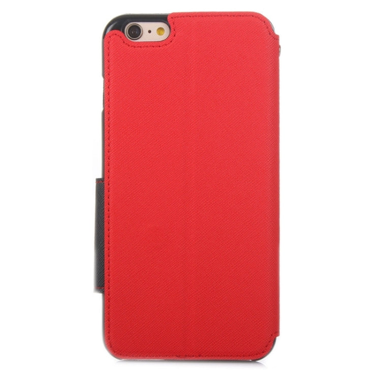 Roar Cross Texture Flip Leather Case with Holder & Card Slot & Caller ID Window for iPhone 6