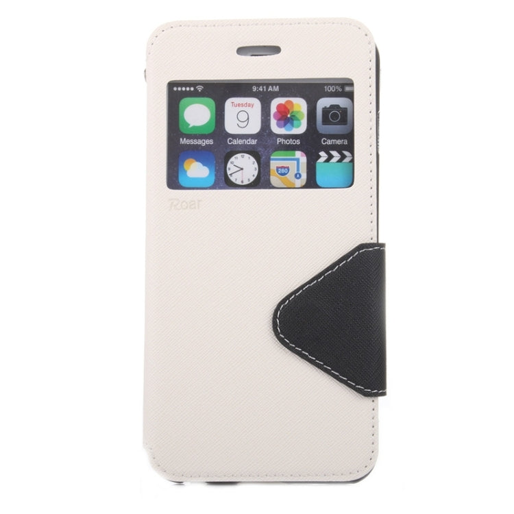 Roar Cross Texture Flip Leather Case with Holder & Card Slot & Caller ID Window for iPhone 6