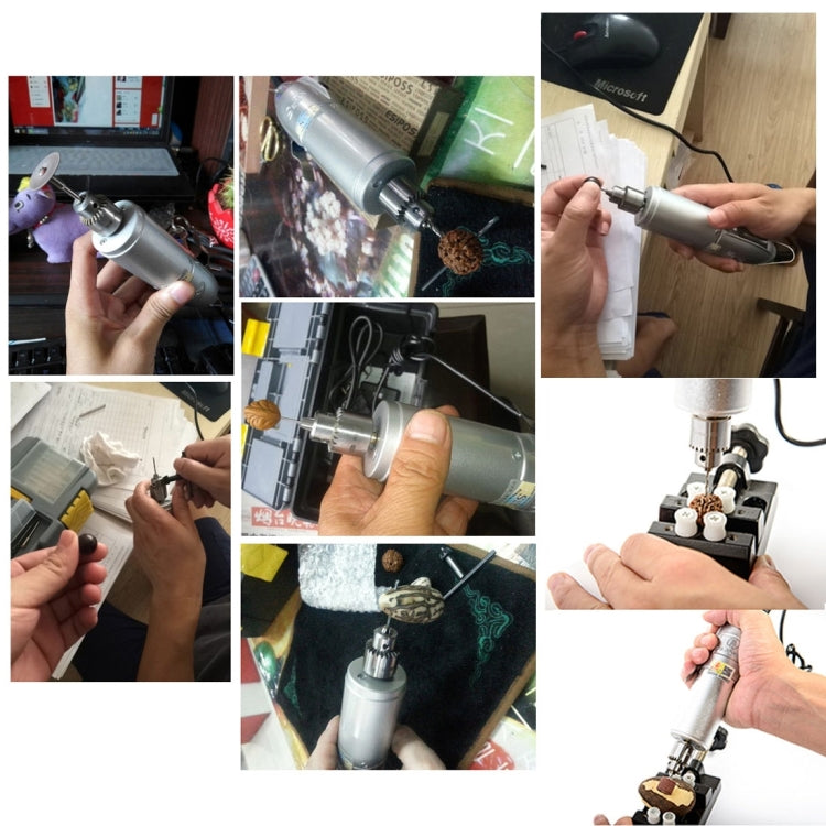 P-400 Mini Electric Grinder with Speed Regulation, 110V-120V, Drill Chuck: 0.3mm-4.0mm, Color Random Delivery
